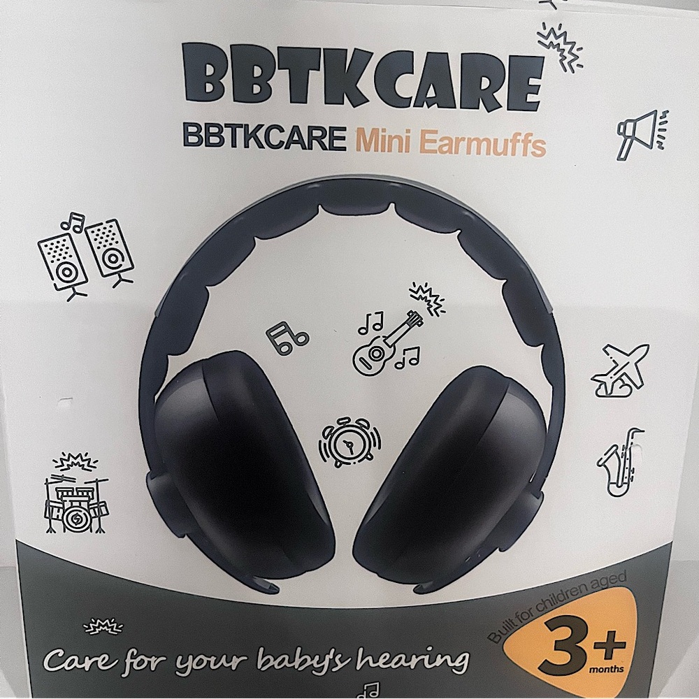 (NWT) Bbtk Care Mini Ear Muffs Ages 3 Months+ Child Care Hearing Protection.